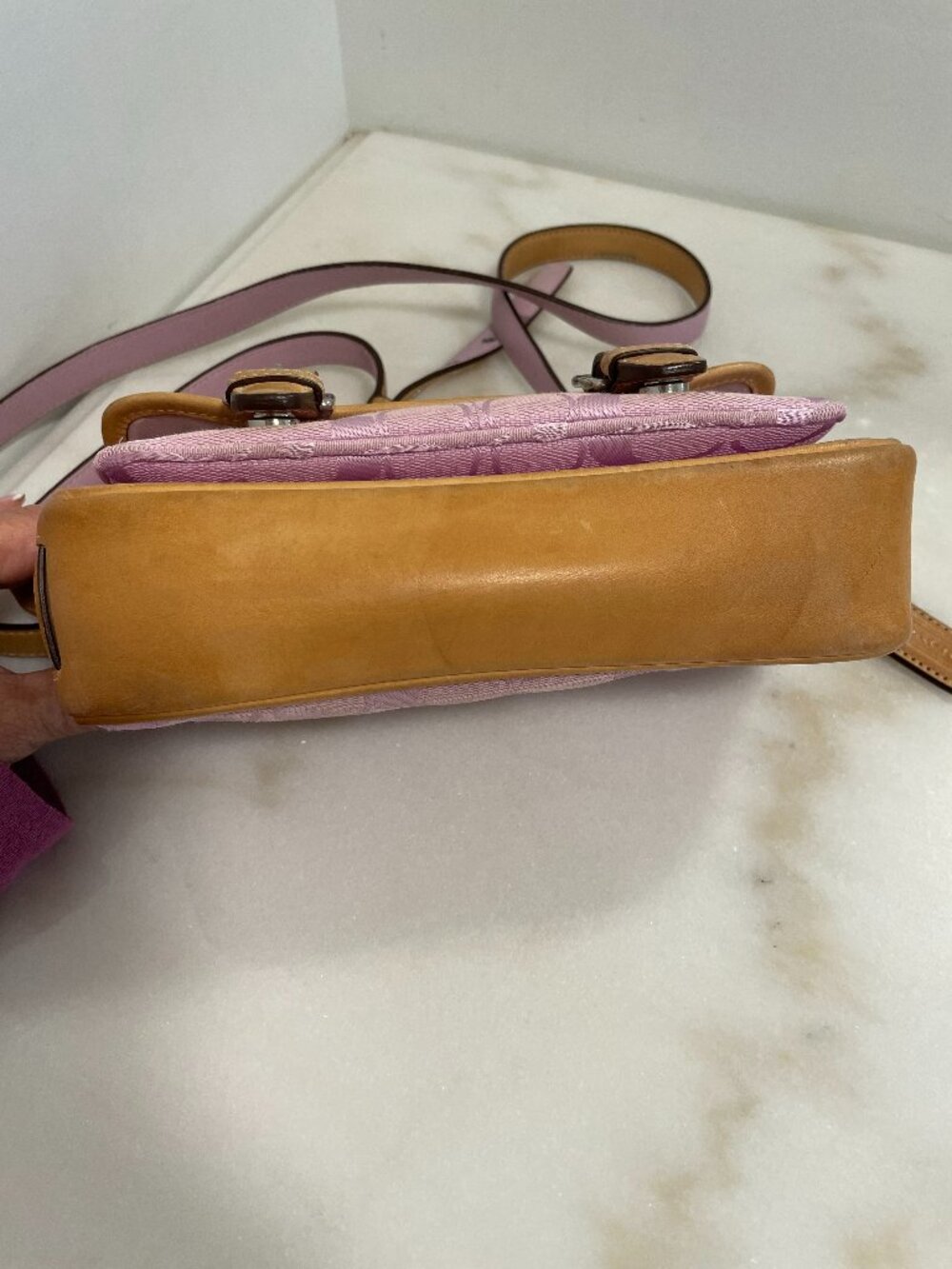 Coach Signature Mini Field Bag/Cross Body # 6844 Lt. Pink Vintage Y2K - Picture 5 of 16